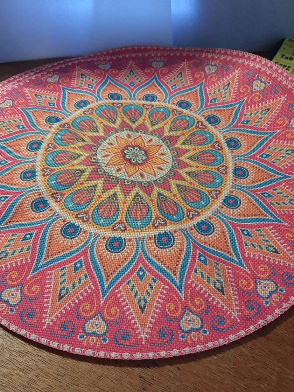 NEW ! 4 Set Premium Round Cotton Colorful Table Mats